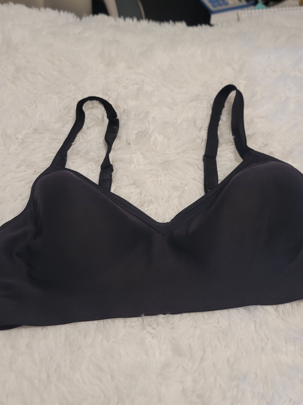 🔥3 For $15 Hanes Black Seamless Bralette XL